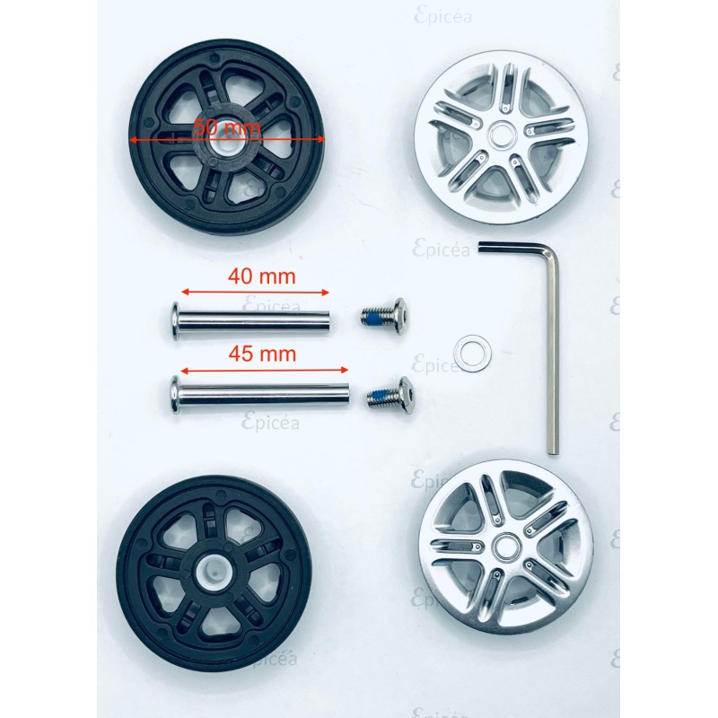 Roulette double (50mm x 13mm x2) adaptable